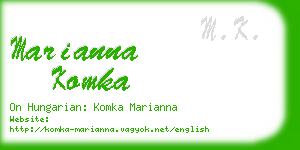 marianna komka business card